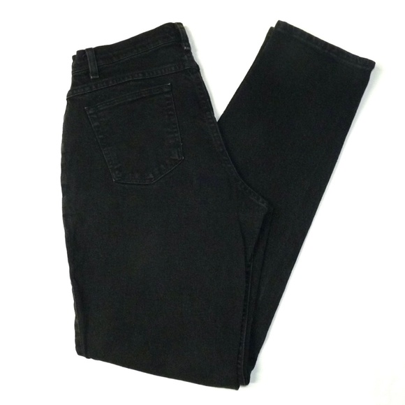 Vintage Genuine Wrangler Women's 12 x L34 Black Stretch Denim Straight Leg Jeans - Picture 5 of 7